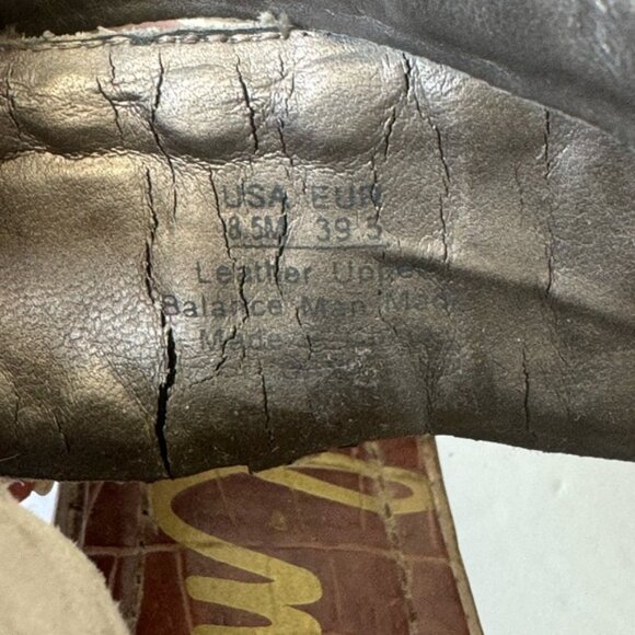 Sam Edelman Dion Block Stud Heel Gladiator Sandal Shoes White Sz.8.5 - Picture 9 of 11